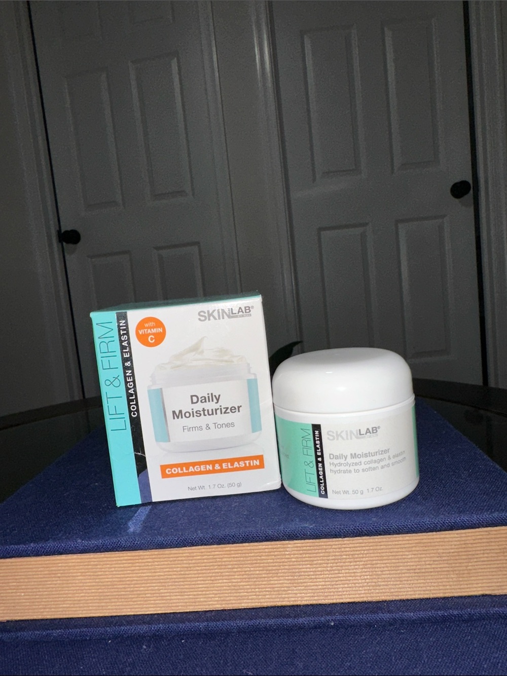 Skin Daily Moisturizer - White with Teal and Orange Accents
